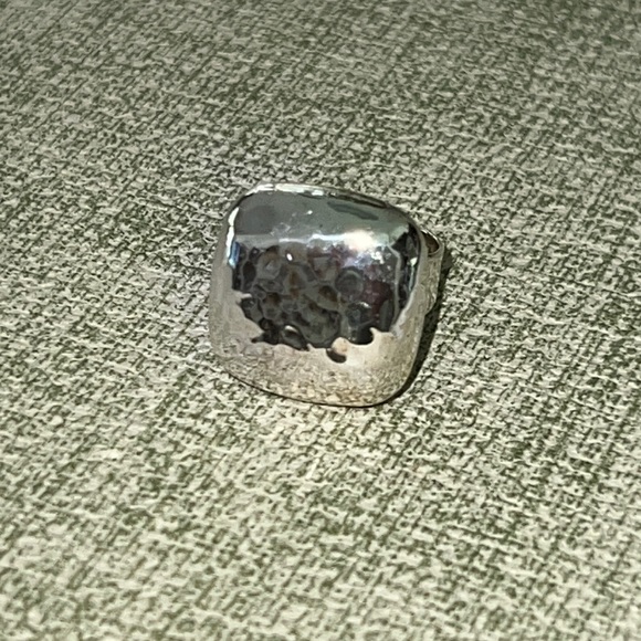Sterling Silver Square Bubble Fashion Ring .925, Size 6.50 - Picture 1 of 7